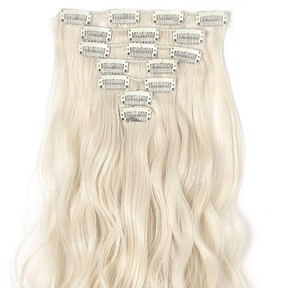 BLONDE WAVY HAIR EXTENSIONS main image 4